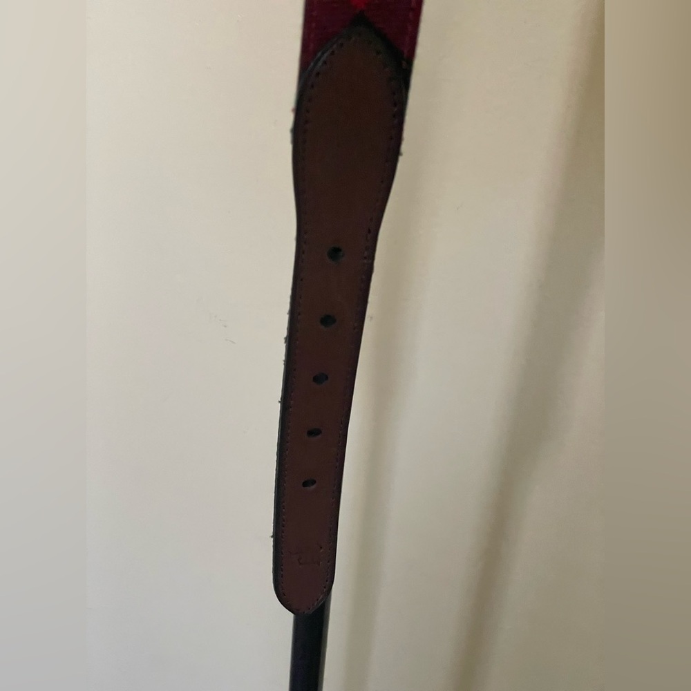 Ralph Lauren Tartan belt with leather accents - Picture 3 of 10